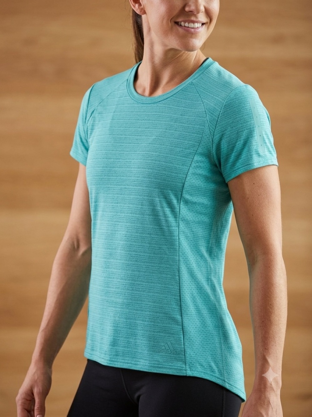 Adidas Climachill Energy Running Shirt Teal Sz S Blokecore